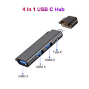 NÖRDIC 4 portars USB-C Hubb 2xUSB-A 2.0, 1xUSB-A 3.1, 1xUSB-C PD10W