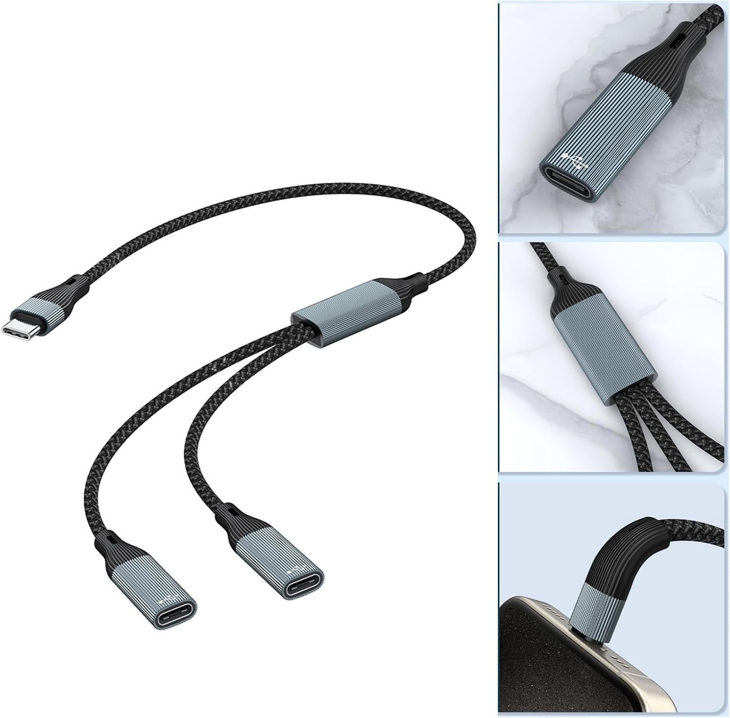 NÖRDIC USB-C Hubb USB-C till 2xUSB-C