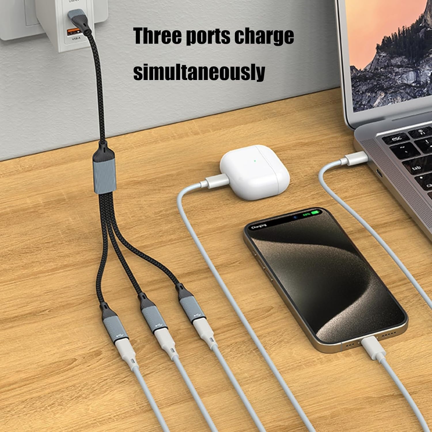 NÖRDIC USB-C Hubb USB-C till 3xUSB-C