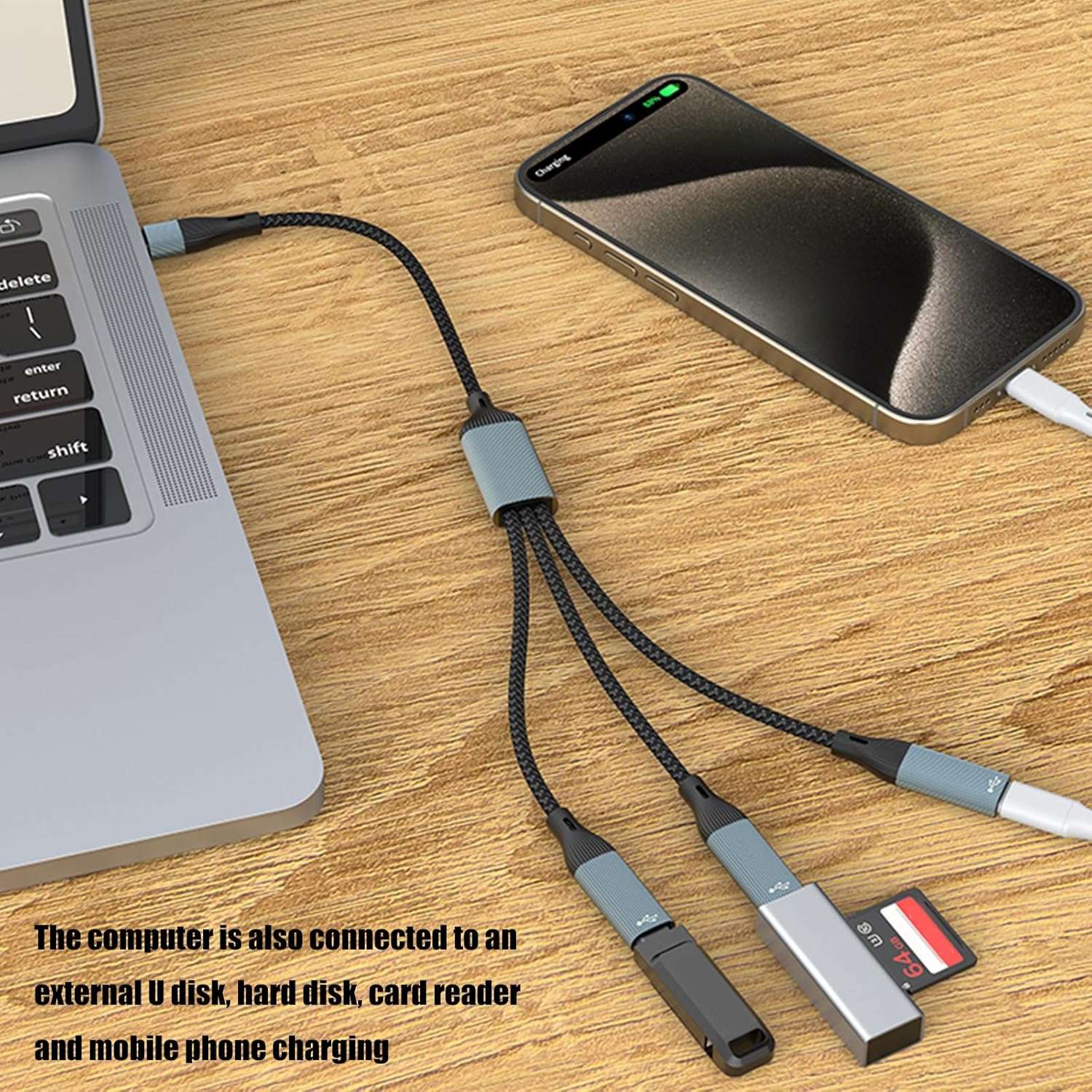 NÖRDIC USB-C Hubb USB-C till 3xUSB-C