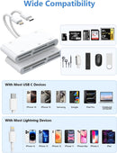 NÖRDIC USB-C/Lightning Kortläsare 5 Slot CF, SD, MicroSD, MS, XD 1xUSB-A 1xUSB-C UHS-I