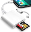 NÖRDIC USB-C, Lightning Kortläsare 2 Slot SD, MicroSD 1xUSB-C Laddning PD30W UHS-I