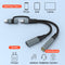 NÖRDIC USB-C+Lightning till Audio 3,5mm PD60W USB-C 15cm