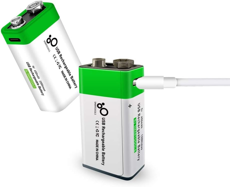 NÖRDIC USB-C Uppladdningsbara batterier 2-pack 9V/6LR61