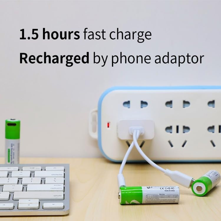 NÖRDIC USB-C Uppladdningsbara batterier 4-pack AA/LR06