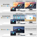 NÖRDIC USB-C docking station Display Link 1 to 17 Dual monitor 3xUSB 10G 2xUSB 5G 1xGigaLan