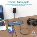 NÖRDIC USB-C docking station Display Link 1 to 17 Dual monitor 3xUSB 10G 2xUSB 5G 1xGigaLan