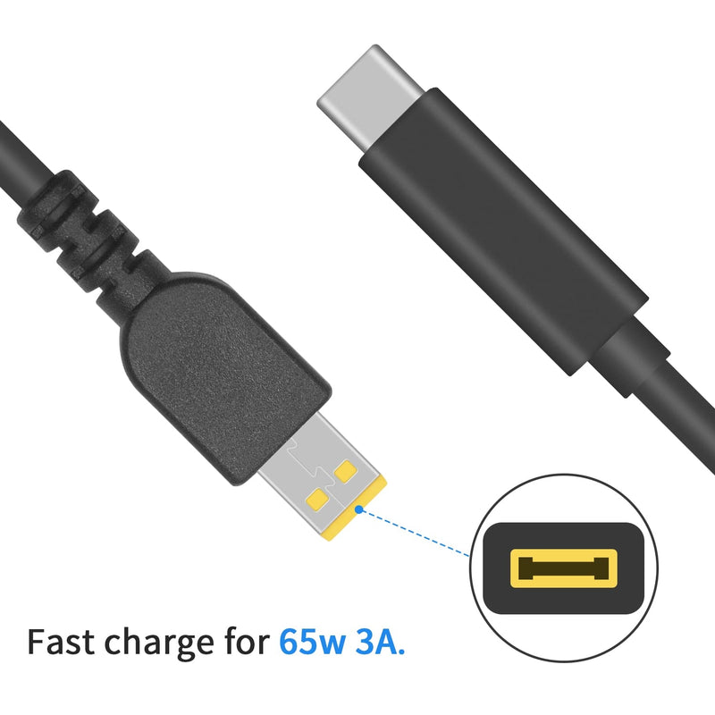 NÖRDIC USB-C till Lenovo Yellow Square kabel 65W 1,5m