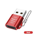 NÖRDIC USB C till OTG USB A mini adapter metal röd