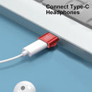 NÖRDIC USB C till OTG USB A mini adapter metal röd