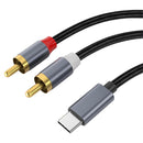 NÖRDIC USB-C till RCA kabel 1,2m för ljud
