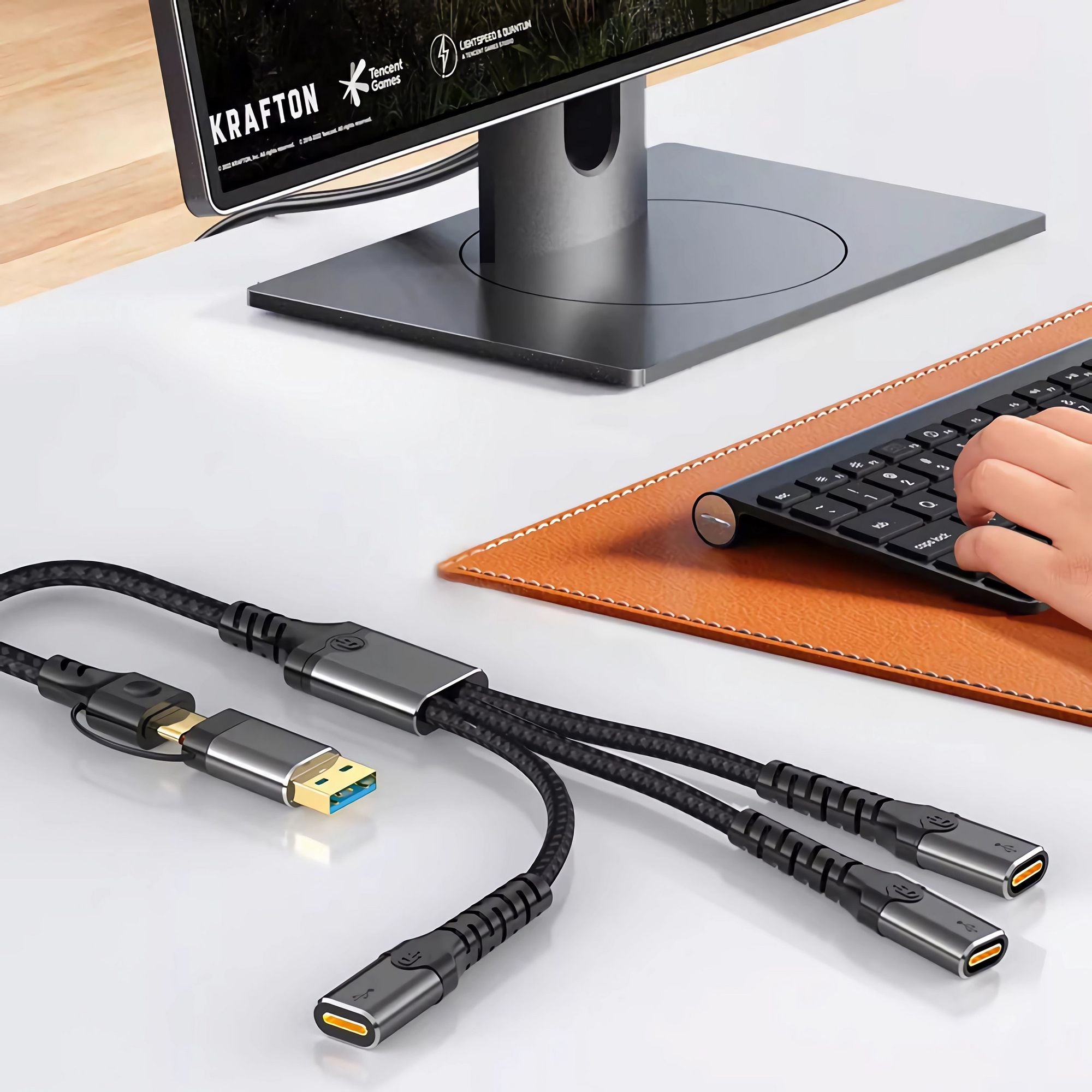 NÖRDIC USB-C/A hubb till 3xUSB-C