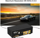 NÖRDIC USB Type C +DisplayPort KVM Switch 4K 60Hz for 2 Computers Sharing 1 Monitor, Keyboard and Mouse, with Audio Support and Cables