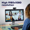 NÖRDIC USB Webcam Full HD 1080p 30fps med mikrofon roterbar 360grader bas och 45grader tilt 2MP