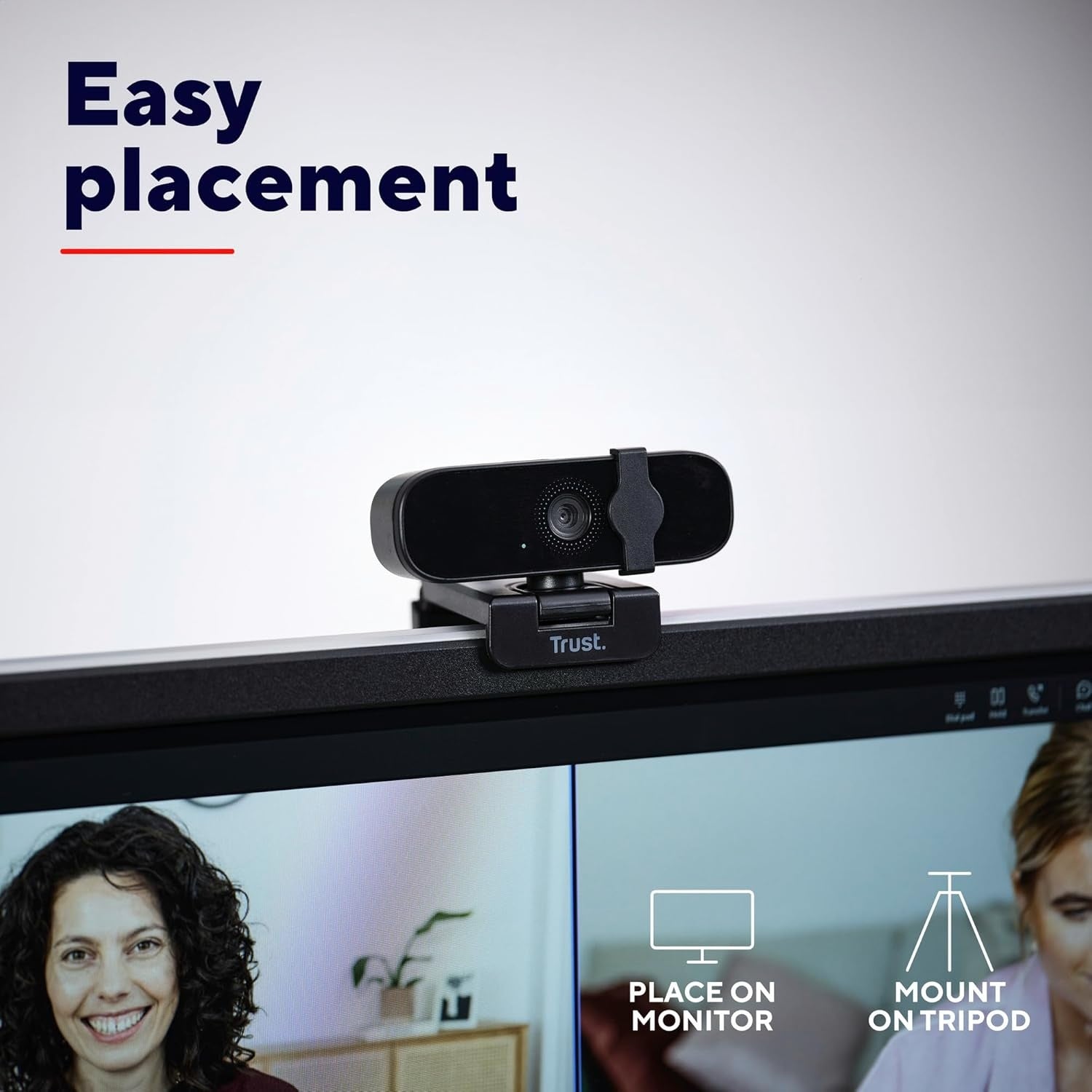 NÖRDIC USB Webcam Full HD 1080p 30fps med mikrofon roterbar 360grader bas och 45grader tilt 2MP