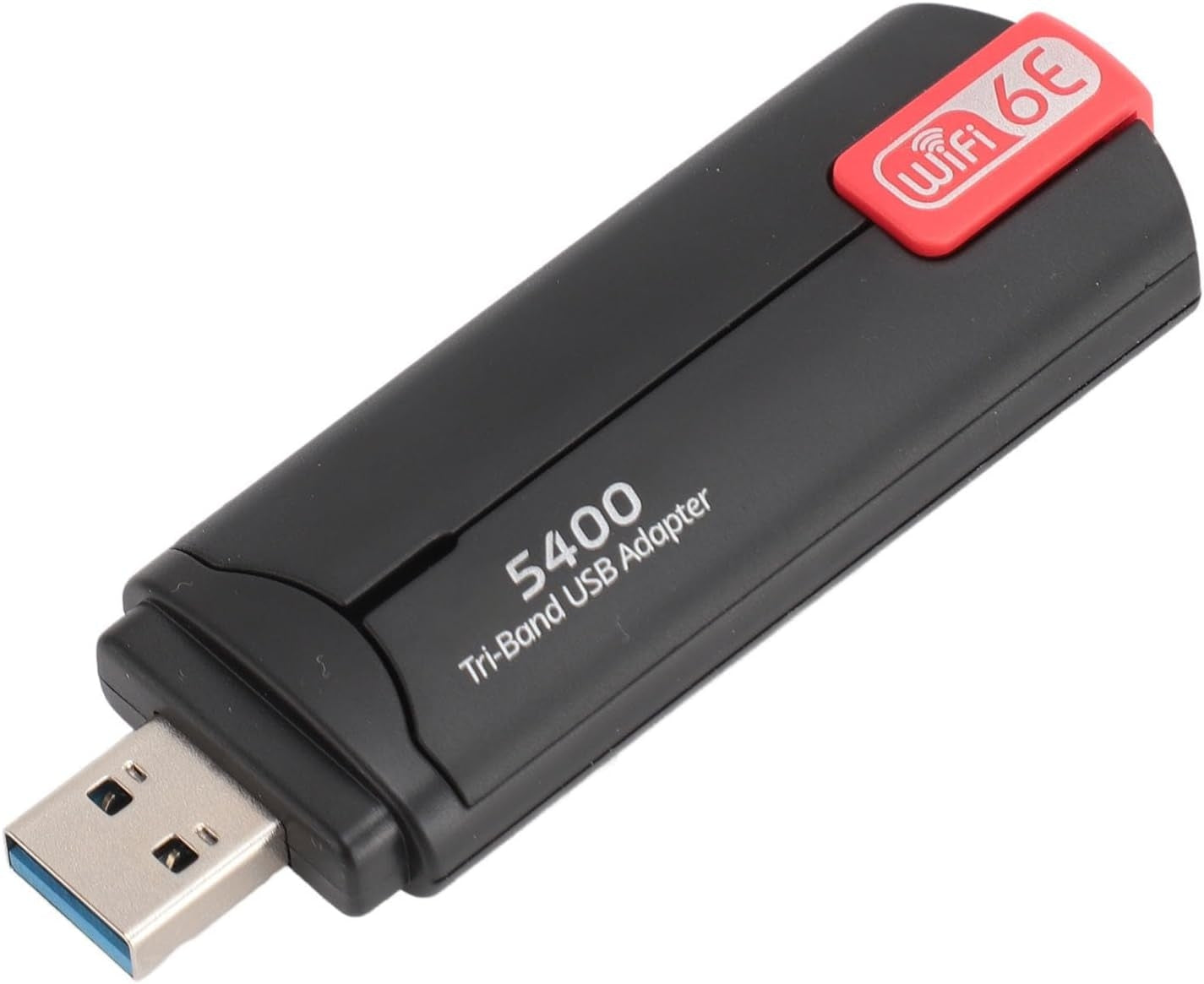 NÖRDIC USB-A WiFi-adapter, 5400 Mbps hög hastighet stabil USB3.0 trådlös nätverksadapter WiFi 6E, bärbar för stationär dator