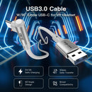 NÖRDIC VR Link kabel 5m USB3.2 Gen1 USB-C till A 5Gbps 3A snabb laddning Quest 2 Super Speed USB Link Cable Vit