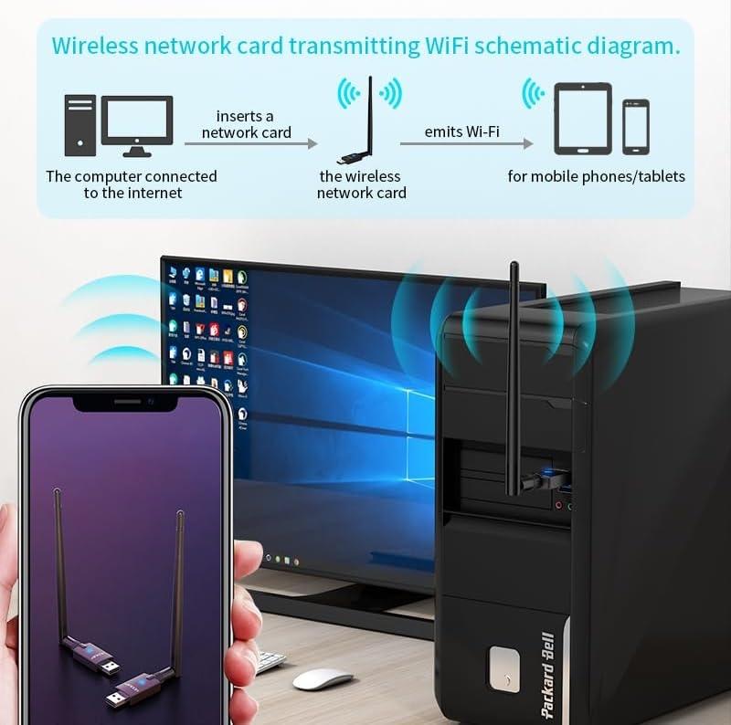 NÖRDIC WIFI6 Bluetooth 5.3 trådlös adapter Dual band 2.4/5.8GHz