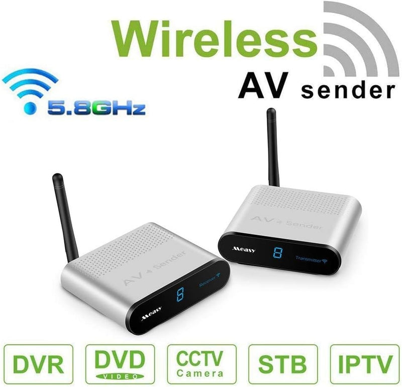 NÖRDIC Trådlös AV-sändare och mottagare 5.8 GHz 8 kanaler 500 m med IR-ingång Trådlöst ljud