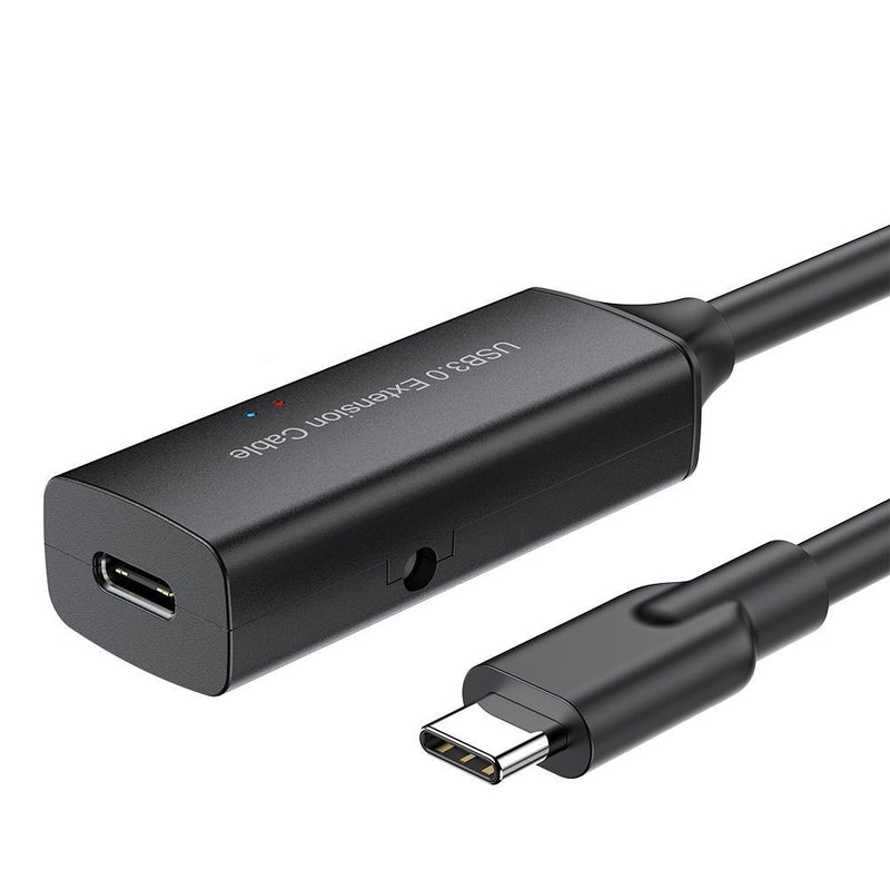 NÖRDIC aktiv 5m USB-C 3.0 SuperSpeed 5Gbps förlängningskabel hane till hona