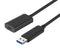 NÖRDIC aktiv 5m USB-C 3.2 SuperSpeed 10Gbps Förlängningskabel USB-A hane till USB-C hona