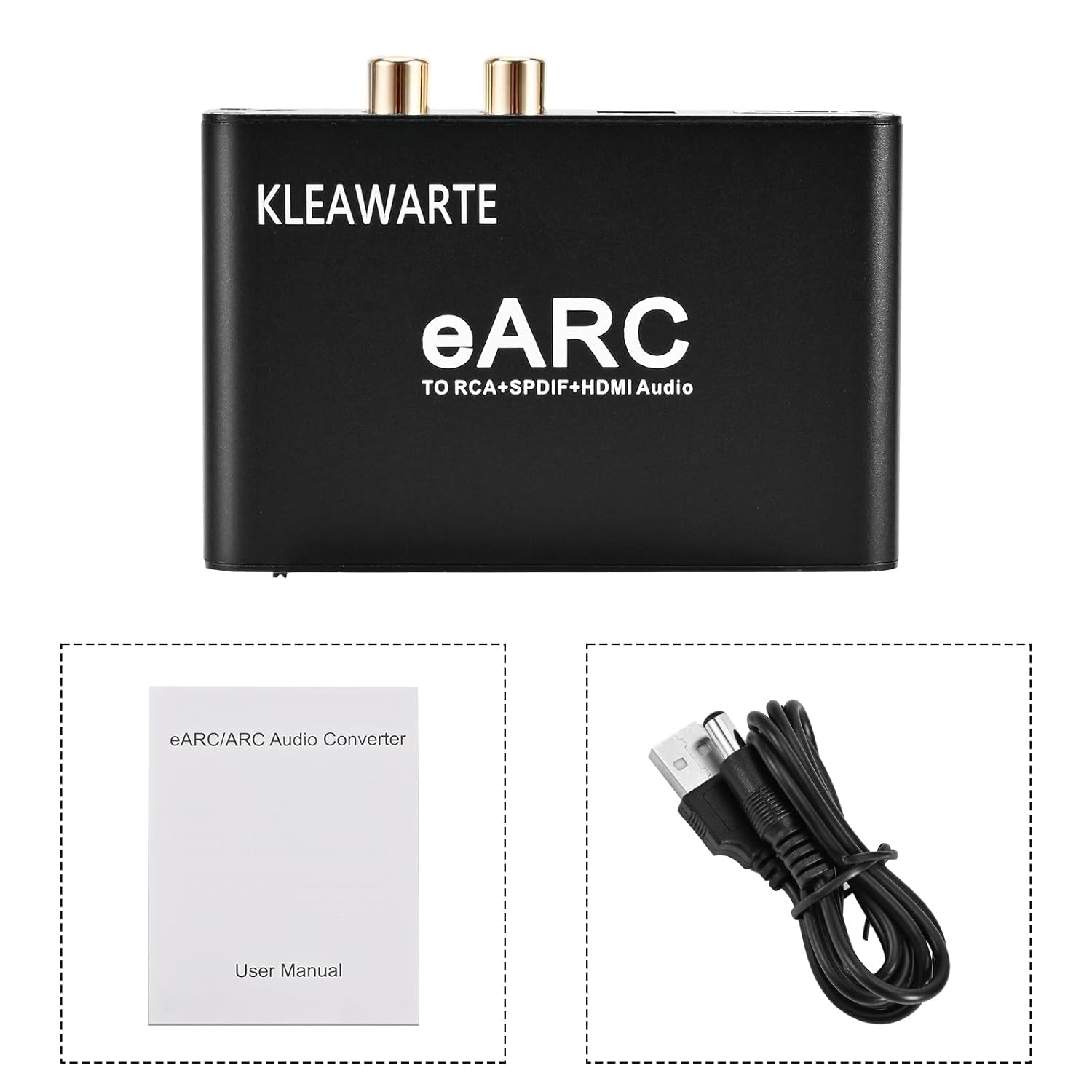 NÖRDIC eARC/ARC HDMI Ljud-Extractor, 24 bit 192 kHz volymkontroll, HDMI, RCA, optisk och 3,5 mm ljudutgång, för HDTV, högtalare och förstärkare