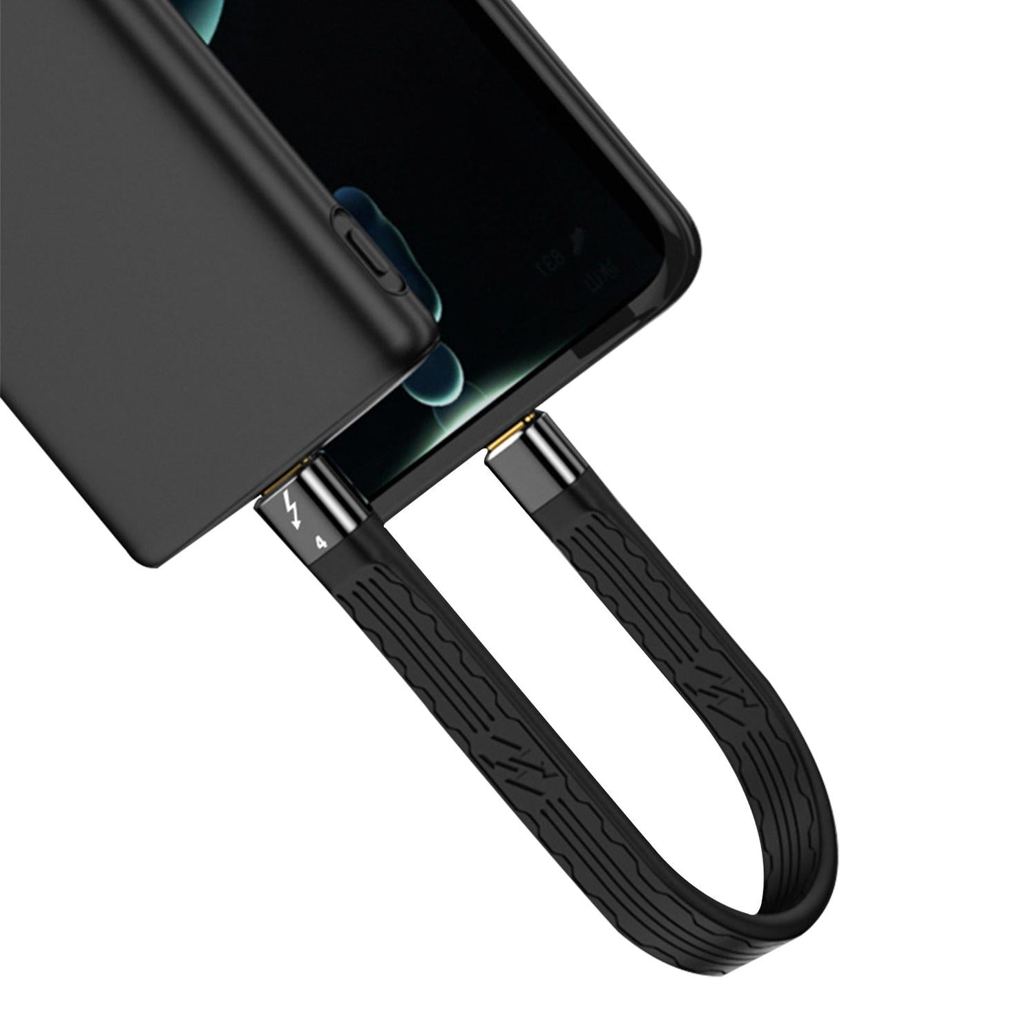 NÖRDIC kort flatkabel Thunderbolt 4 14cm 40Gbps data 8K video PD 100W kompatibel med TB3 och USB4