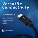 OWC 30cm Thunderbolt 5 Certified USB-C kabel 120G 240W 8K60Hz Kompatibel med Thunderbolt 4, USB4 och USB-C, Svart
