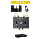 RCA Stereo Audio Switcher - 2 in 1 Out R/L Stereo Audio Switch, 1 in 2 Out Stereo Audio Splitter