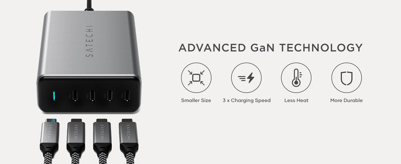 Satechi 165W USB-C 4-Port PD GaN-laddare