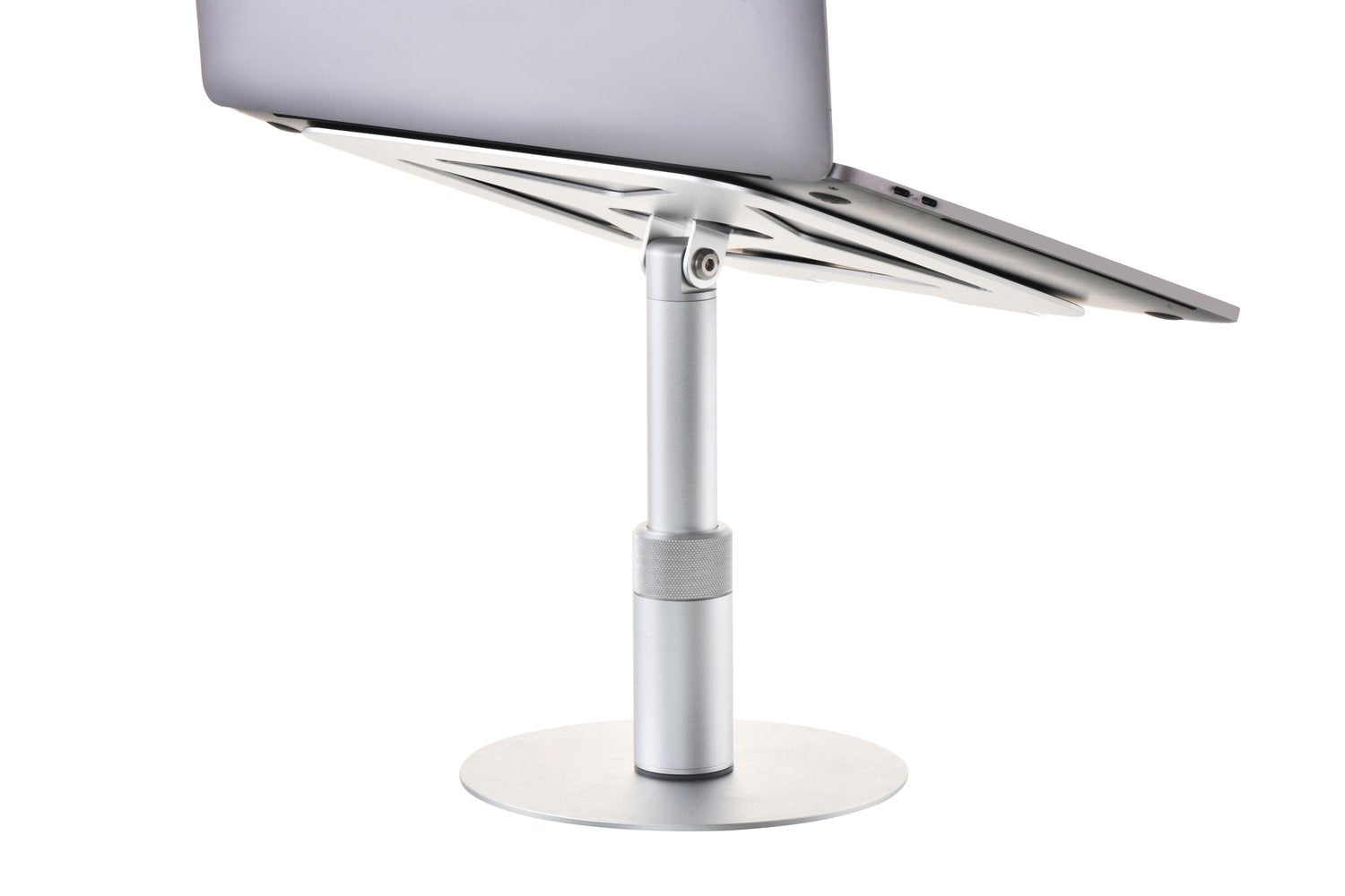 NÖRDIC Vridbart stativ för bärbara datorer i aluminium, justerbar höjd Ergonomiskt datorställ med 360 roterande,