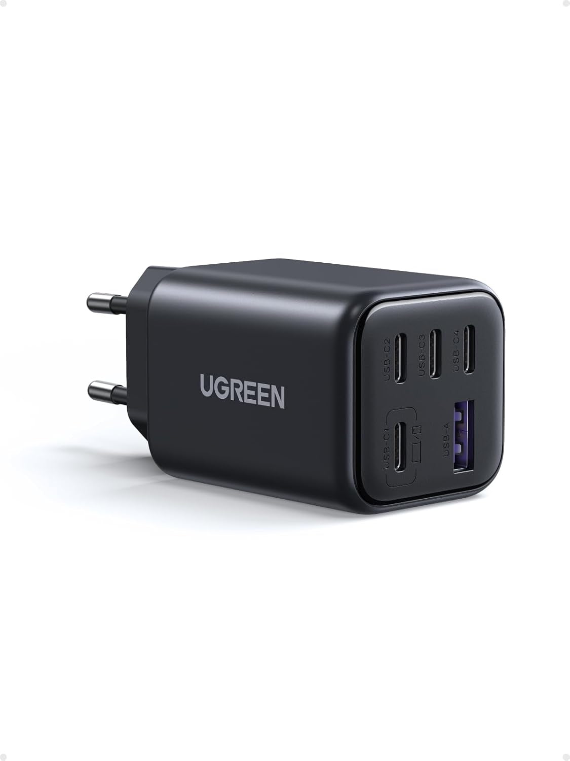 UGREEN 5-portars 45W USB-C snabbladdare med GaN, PD/PPS/QC och 4 USB-C-portar för iPhone 17/16/15, Galaxy S26/S25/S24/S23, iPad, MacBook Neo/Air