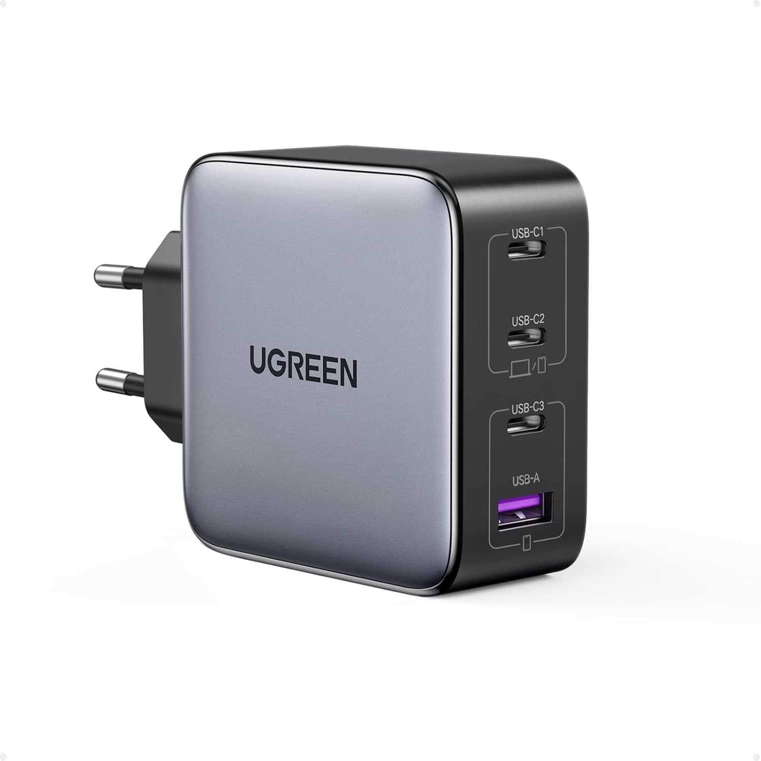 UGREEN Nexode 100W GaN USB-C 4-portars laddare, för MacBook Pro/Air, iPad Pro, iPhone 17/16/15-serien, Galaxy S25/S24, Pixel 10/9, Steam Deck, Pixelbook