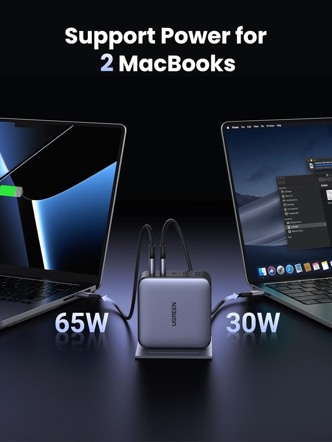 UGREEN Nexode 100W USB C-laddare 5-portars GaN-laddare