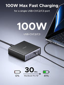 UGREEN Nexode 200W GaN USB C Laddningsstation, 8-Ports Bords Laddare med PD 100W