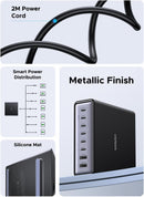 UGREEN Nexode 200W GaN USB C Laddningsstation, 8-Ports Bords Laddare med PD 100W