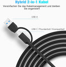 NÖRDIC GEN 3.2 USB-C och USB-A powered Hubb 7ports 3x10Gbps 4x5Gbps 1m kabel