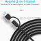 NÖRDIC GEN 3.2 USB-C och USB-A powered Hub 7ports 7x10Gbps 1m kabel