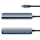 NÖRDIC USB-C 5port Hubb 3xUSB-A 2.0, 1xUSB-A 3.1 och 1xUSB-C DP100W