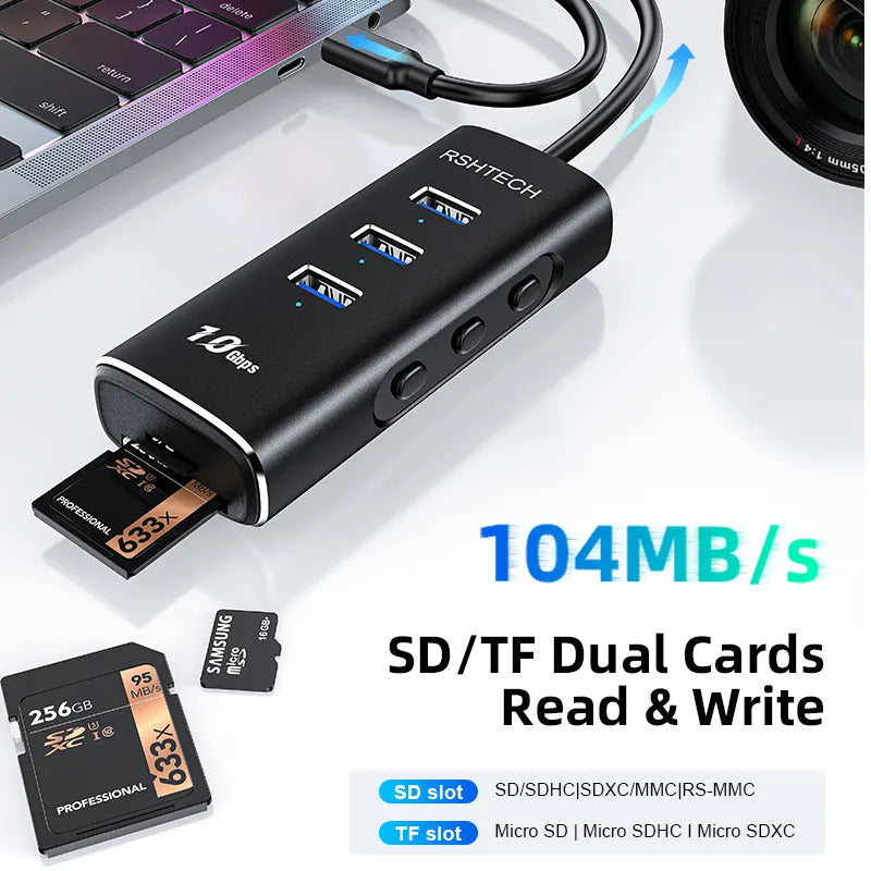 4 Port USB C Hub - USB Type-C to 1x USB-C/3x USB-A - Commercial Metal USB  3.0 Hub - SuperSpeed 5Gbps USB 3.1/3.2 Gen 1 - Self Powered - BC1.2 Fast  Charge 