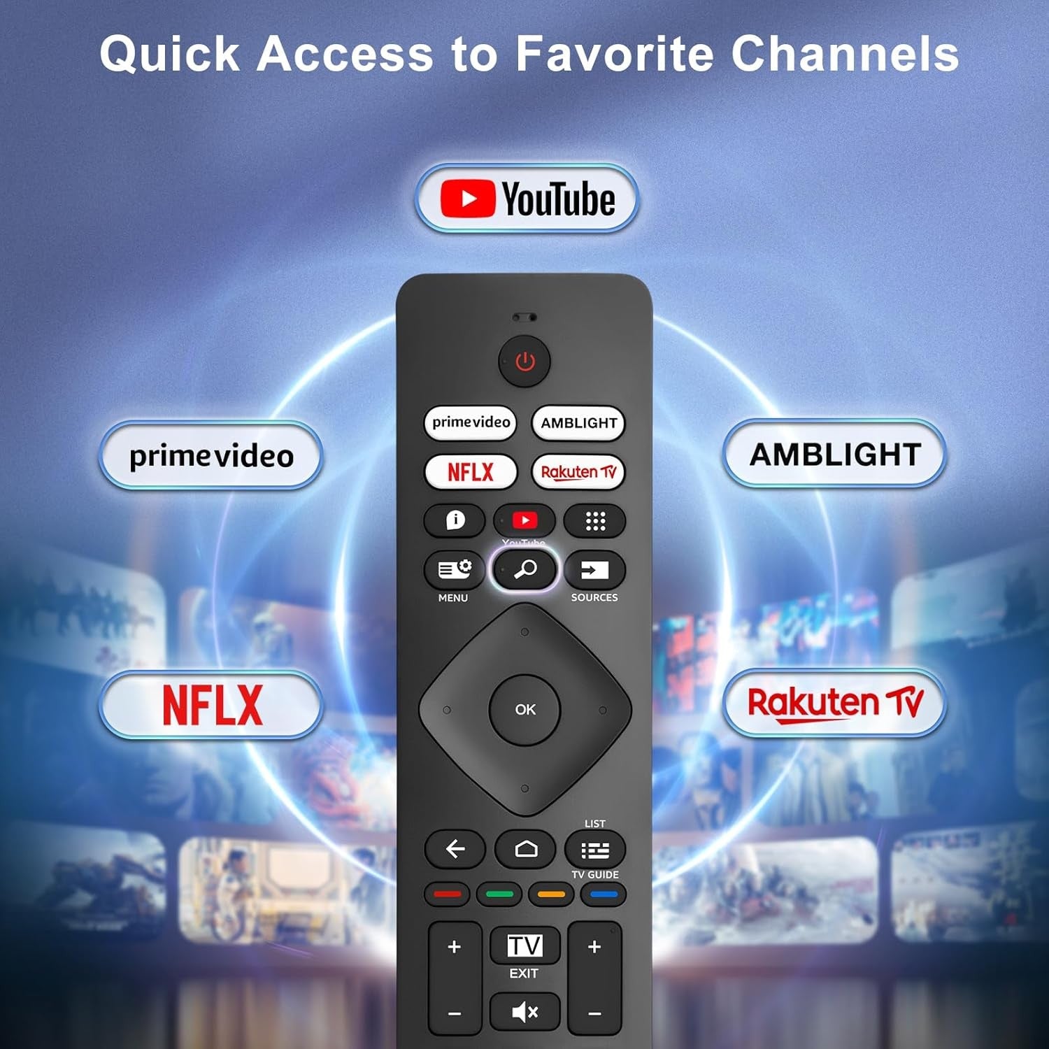 Universal Remote Control for Philips Ambilight Smart TVs