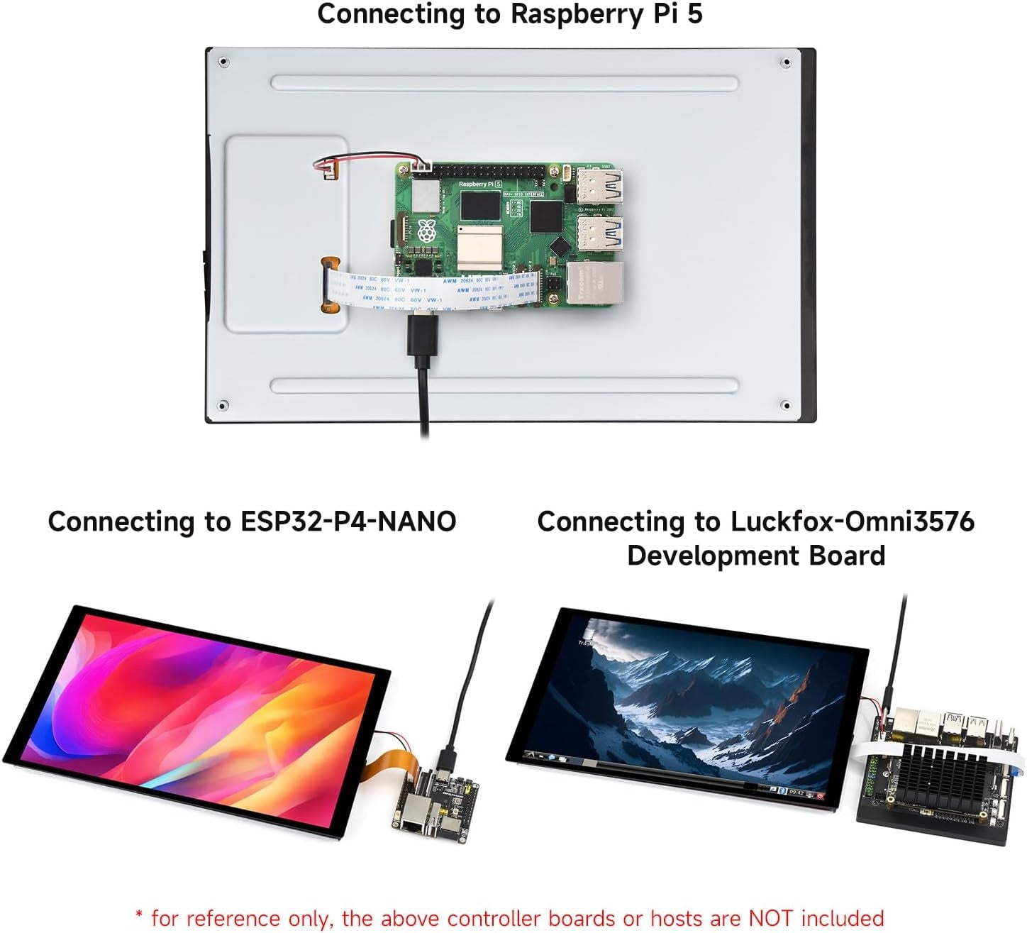 Waveshare 10,1" DSI Touchskärm, 800 x 1280, IPS-panel, Optical Bonding härdat glas, för Raspberry Pi/RK3576/RK3506/ESP32-P4