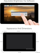 Waveshare 7 Inch Screen Capacitive Touch Display Raspberry Pi 5 4B Raspberry Pi 3B+/3B/3A+ CM3/3+/4 and VisionFive2 Core3566, 800 × 480 Resolution with DSI Interface