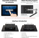 Waveshare Industrial HMI All-in-One 10.1 Inch Touch Display, Compatible with Raspberry Pi 4 (Included), Supports Dual 4K HDMI Output,