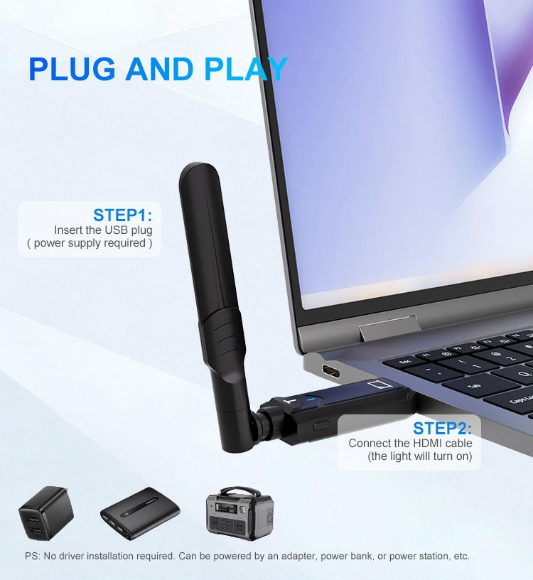 Trådlös HDMI-Förlängare 5GHz 1080p 60Hz 400m