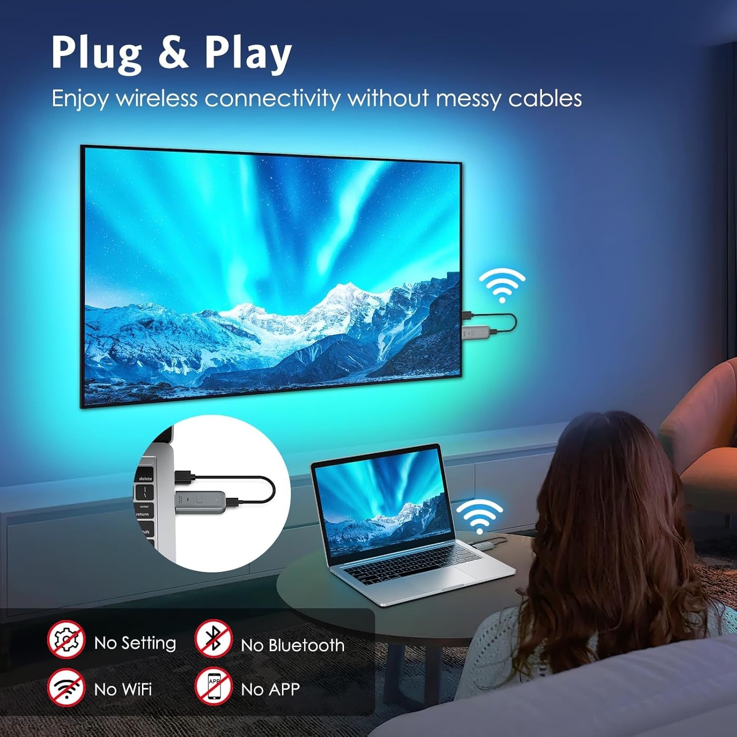 NÖRDIC Trådlös HDMI-Förlängare 5GHz 1080P 30m