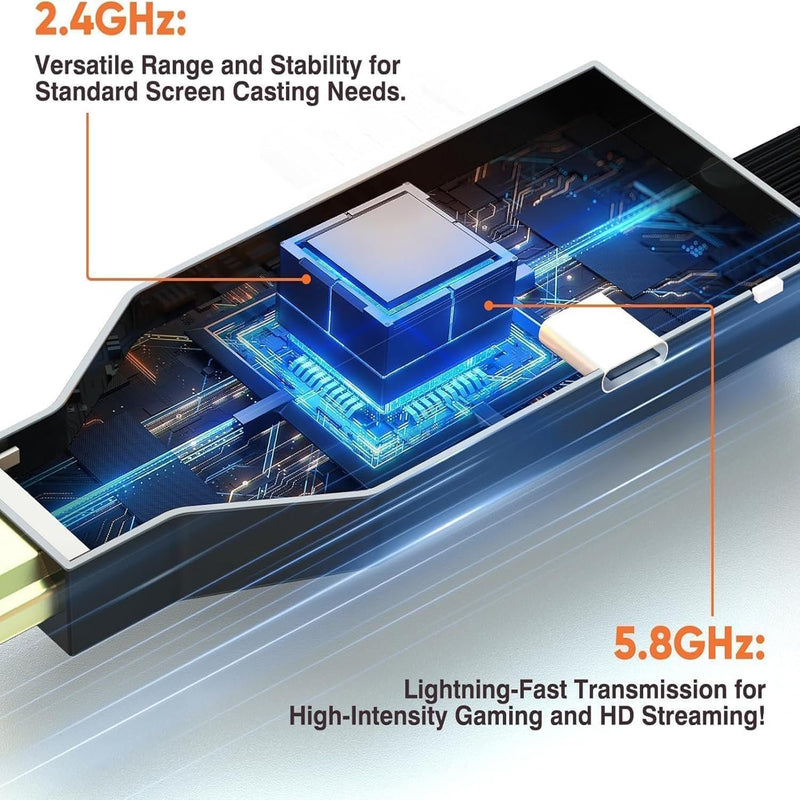 NÖRDIC Trådlös HDMI-förlängare Sändare & Mottagare 150m, 1080P@60Hz Full HD, 5G Plug & Play