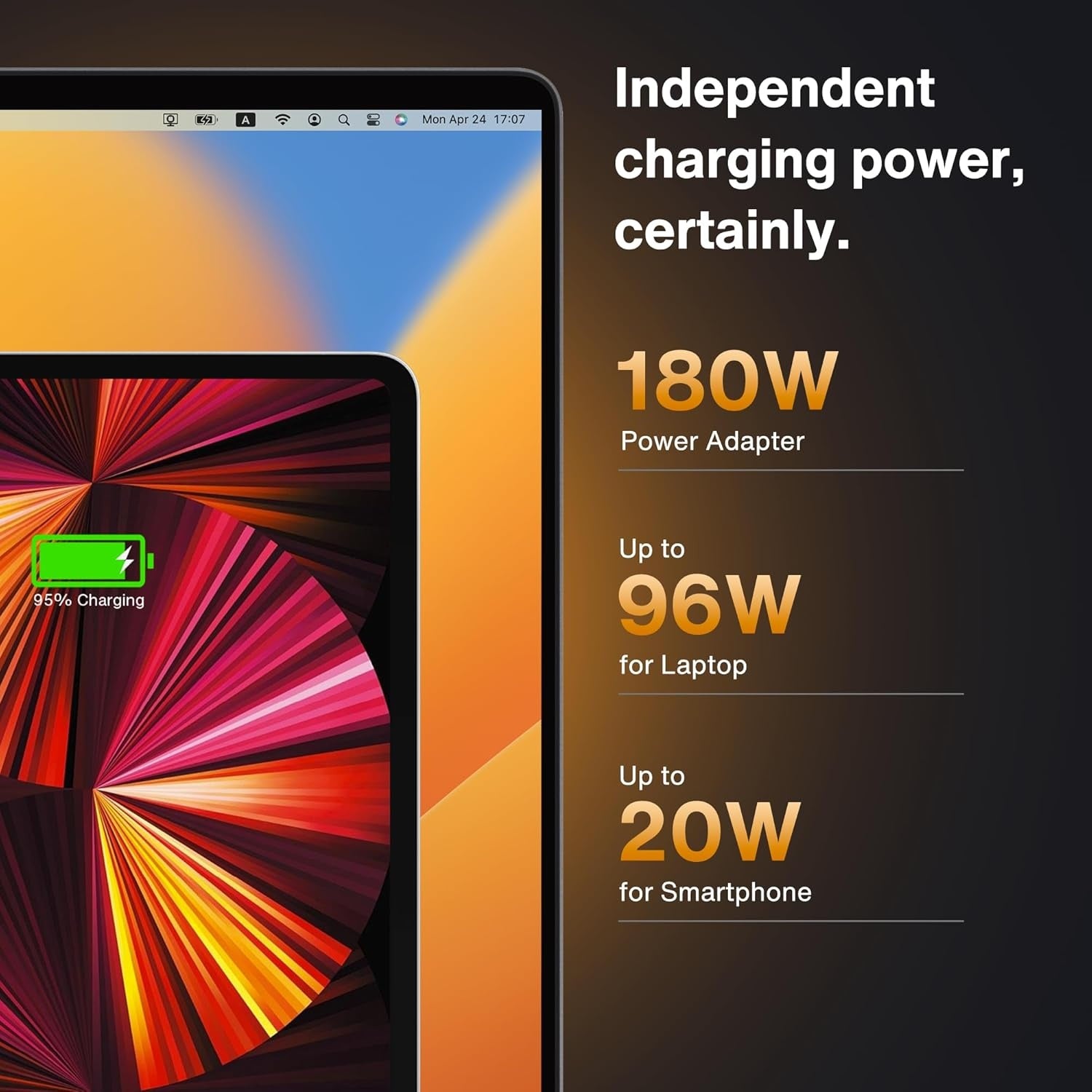 iVANKY 20-i-1 DisplayLink Dockningsstation Air FusionDock Pro 2, Trippla 4K@60Hz skärmar för M1/M2/M3/M4/M5 MacBook/Windows, 180W, 2.5GbE, HDMI, DP, 10Gbps