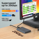 Maiwo externakabinett för hårddiskkloning M.2 NVMe SSD USB3.2 20Gbps