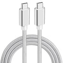 NÖRDIC 2m USB3.2 Gen2 SuperSpeed USB 10Gbps USB-C till C nylonflätad kabel med Power Delivery 100W, 4K60Hz video och Emarker